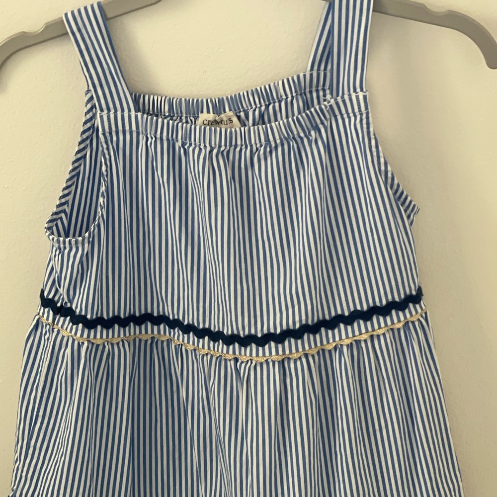 Crewcuts stripe sun dress with piping detail